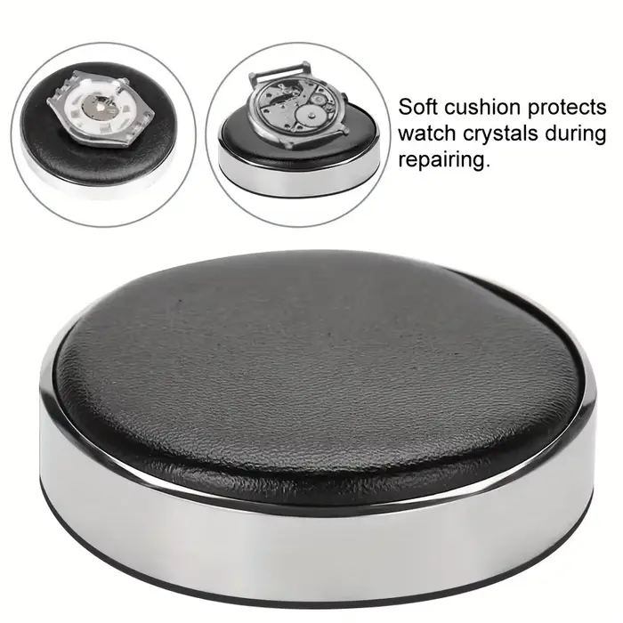 Coussin de boîtier de mouvement de bijoux de montre, support de protection en cuir, outil de réparat