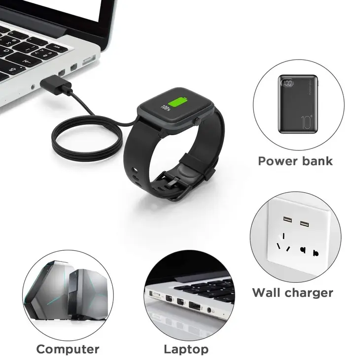 Câble de chargeur USB pour montre intelligente Mibro GS Pro Active Mibro A2 A3 T1 T2 C2 C3 C4 Mibro Lite 2 3 Pro