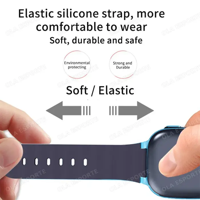 Montre intelligente pour enfants avec caméra GPS SOS lampe de poche LED calculatrice mathématique montres d'appel vidéo-cadeau de vacances Smartwatch pour les enfants