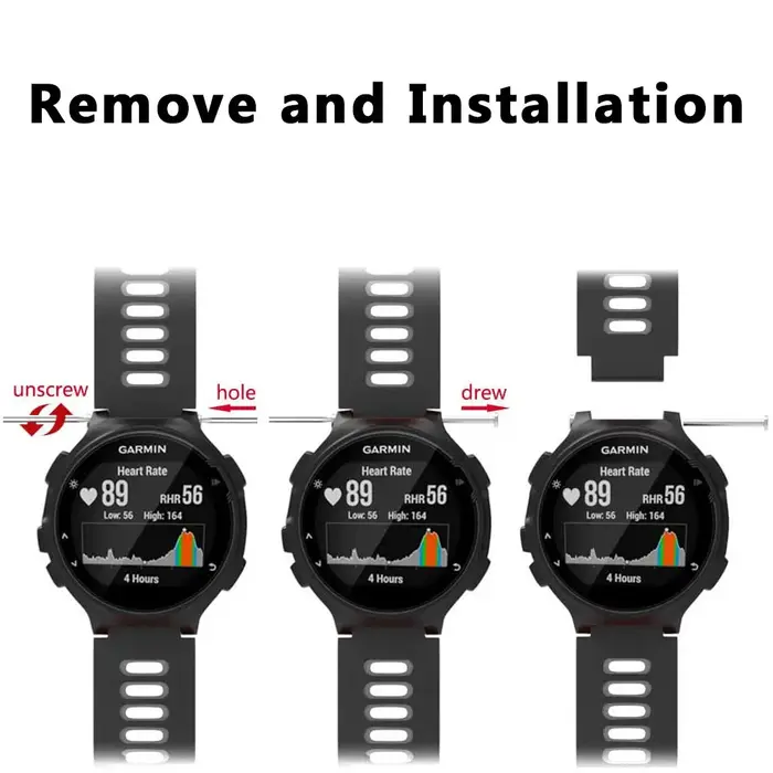 Bracelet de rechange en Silicone pour montre intelligente Garmin Forerunner 735XT, pour Forerunner 230/220/235/620/630