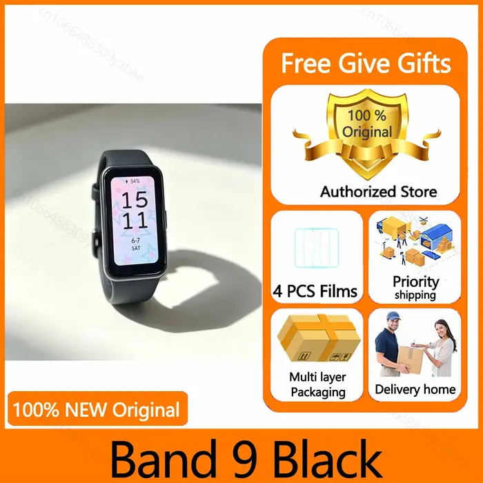 Bracelet intelligent d'origine HUAWEI Band 9 1.47 ''écran AMOLED fréquence cardiaque 2 semaines d'au