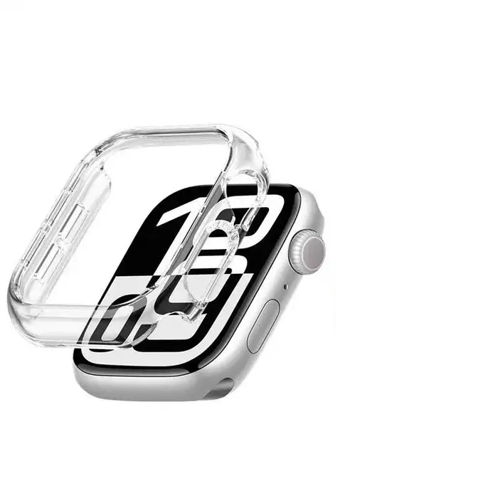 Étui transparent résistant aux chocs avec découpes pour Apple Watch Series 11