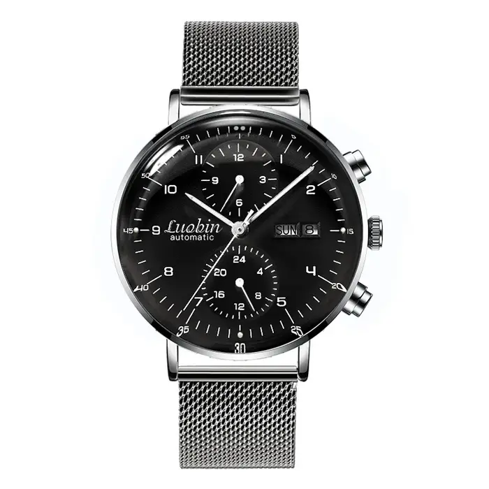 Luobin montre automatique hommes montre-bracelet mécanique mode robe montres de luxe 42mm