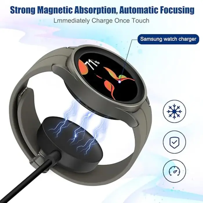 Chargeur 2 en 1 pour Samsung Galaxy Watch 7/6/5/5 Pro USB-C