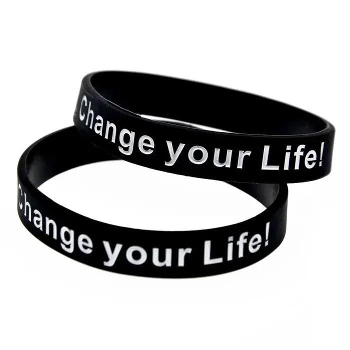 1 Bracelet en silicone inspirant 'Change Your Mind Set