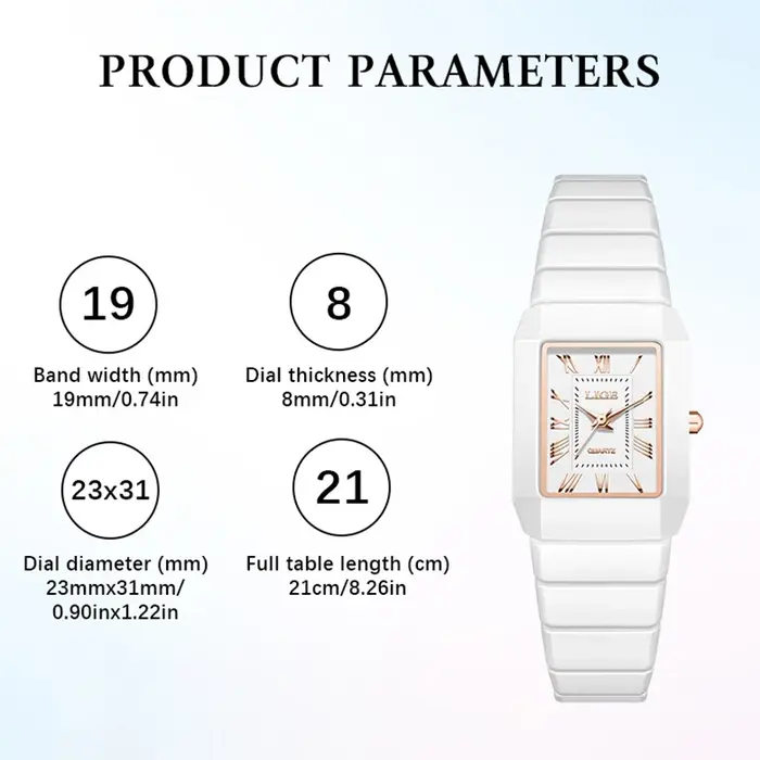 LIGE montre femme montre-bracelet marque céramique mode quartz élégant étanche vintage ultra-mince