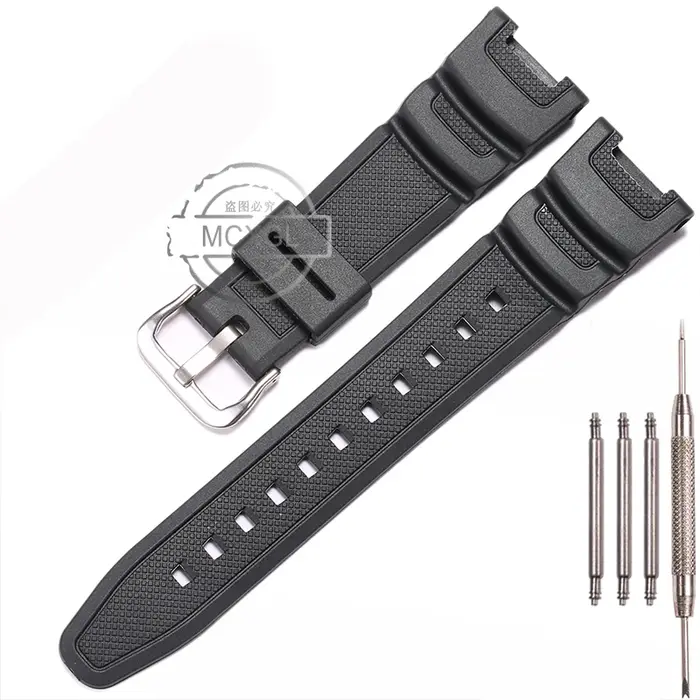 Accessoires de bracelet de montre pour mol SGW-100 SGW100 hommes bracelet de remplacement en résine