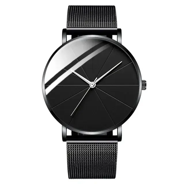 Montres de mode pour hommes minimalistes simples hommes d'affaires Ultra mince en acier inoxydable maille ceinture montre à Quartz relogio masculino