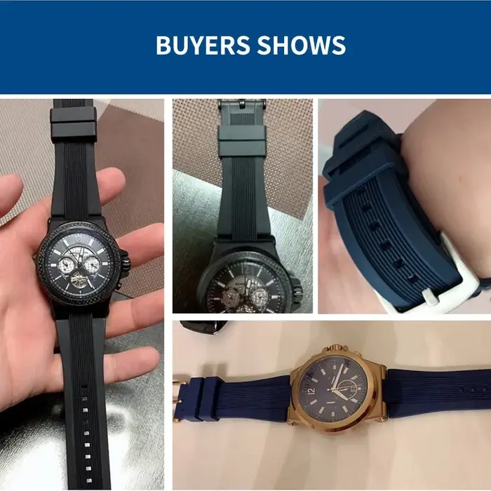 Bracelet de montre en caoutchouc de silicone