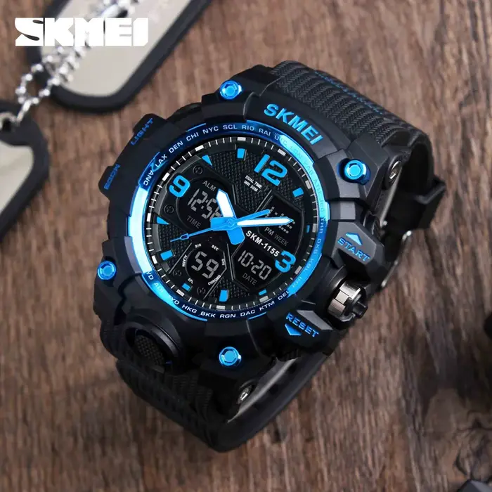 SKMEI 1155B Sport hommes montres numériques militaires montre