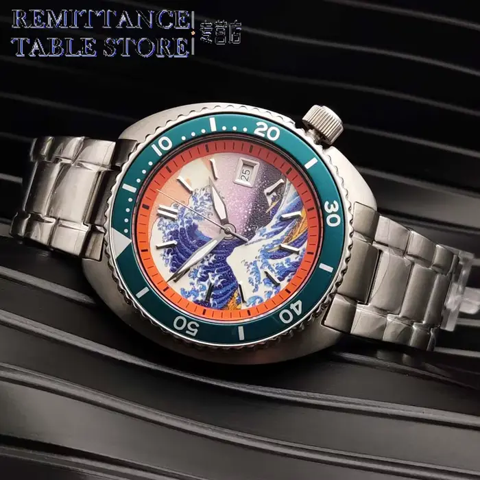Montre pour homme, automatique mécanique japonaise NH35, cadran entièrement lumineux, saphir, date, 