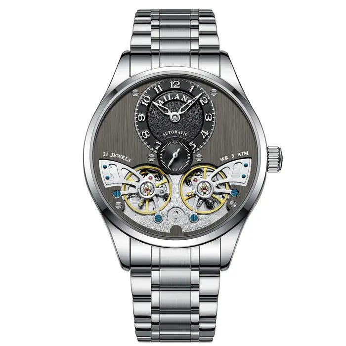 Montre à double tourbillon de luxe pour hommes de la marque AILANG