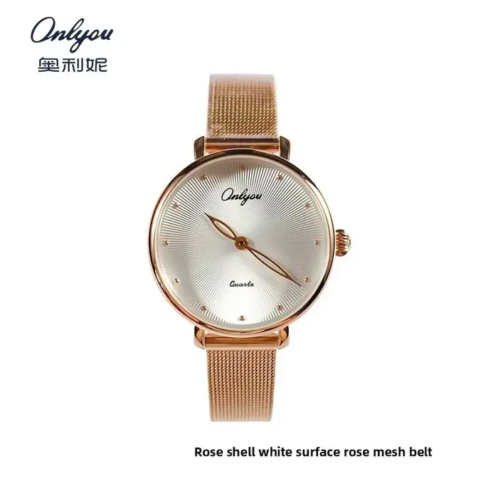 Montre à quartz à double aiguille en cristal fantôme pour femme ONLYOU