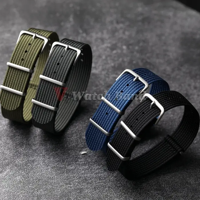 Nouveau bracelet de montre en Nylon nervuré