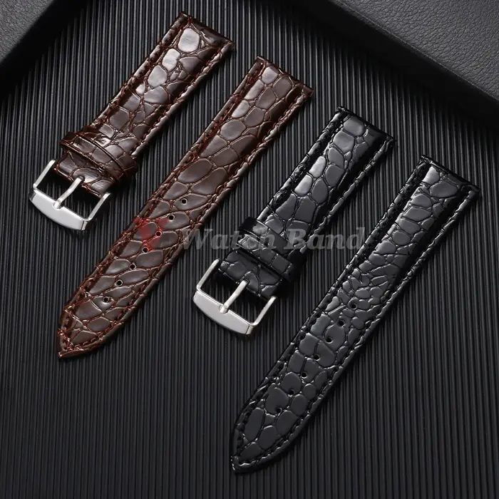 Bracelet de montre à motif crocodile