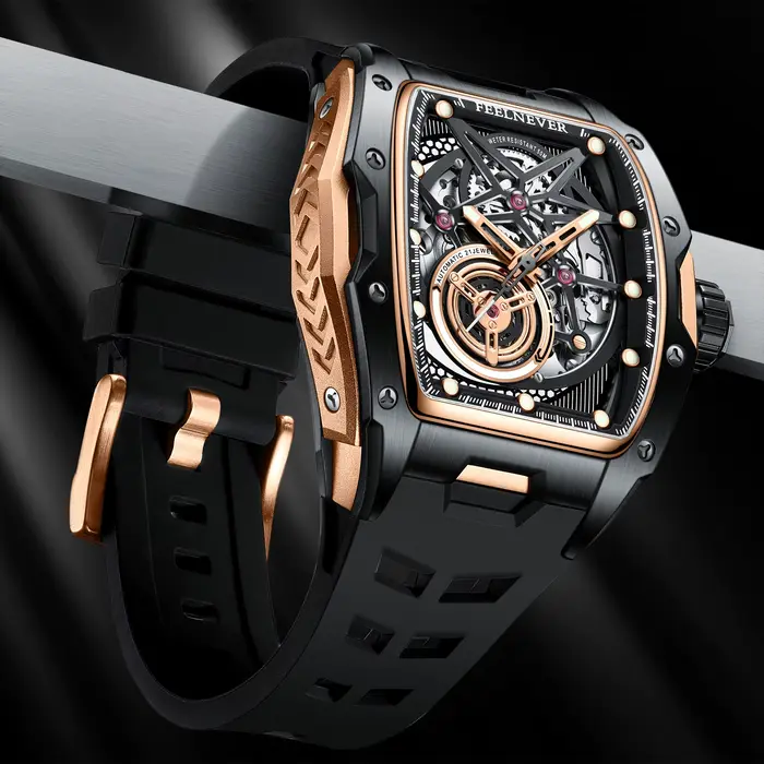 Hollow Tourbillon montres pour hommes montre automatique de luxe