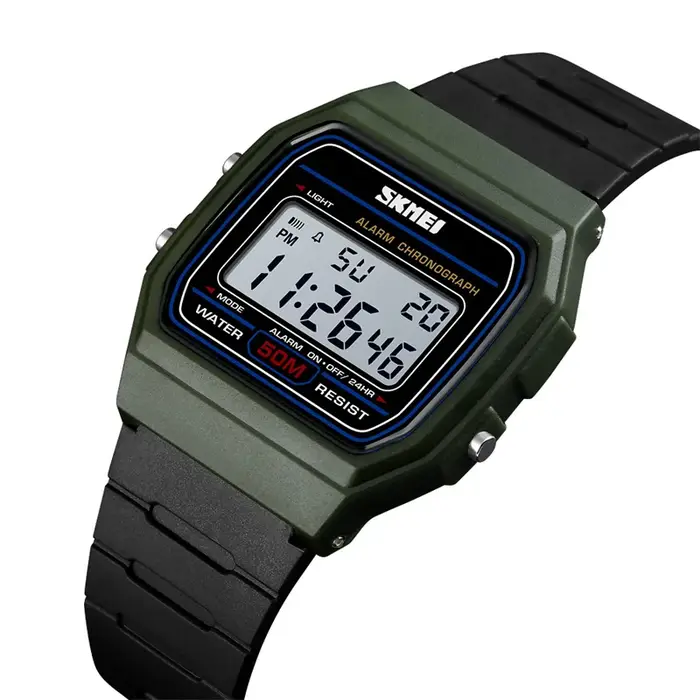Skmei femmes Led montres étanches mode bracelet en polyuréthane natation numérique Sport montre-bracelet femme réveil