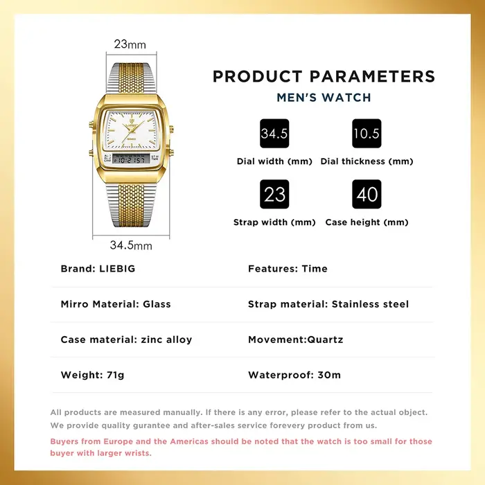 LIEBIG montres à Quartz numériques en plein air pour hommes femmes mode décontracté double affichage temps sport