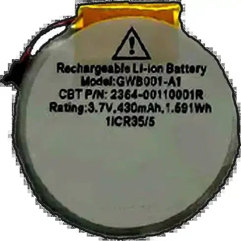 430Mah adapté pour montre intelligente GWB001-A1 2364-00110001R alimentation Stable batterie de remplacement fiable