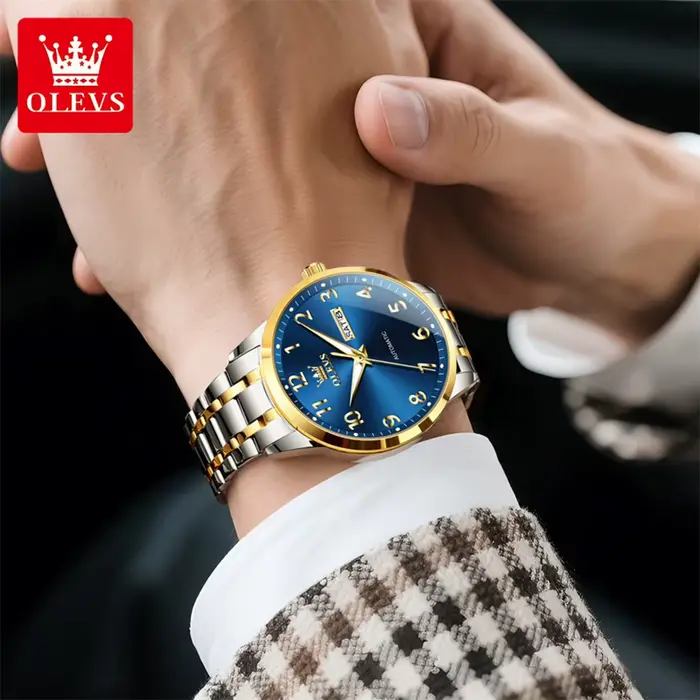 OELVS 7078 montre homme chiffres arabes Original automatique montres mécaniques