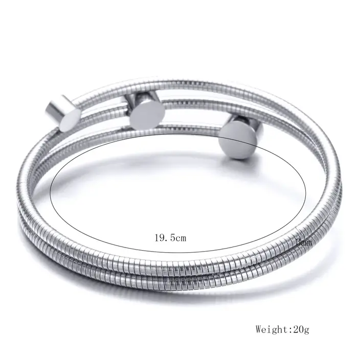 Bracelet en fil de câble en acier inoxydable pour femme