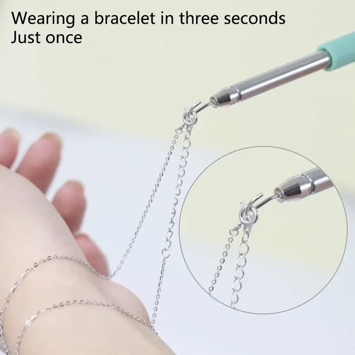 Outil d'aide pour la fermeture des bracelets, 1 pièce, pince de fixation pour bijoux, accessoire de pose rapide