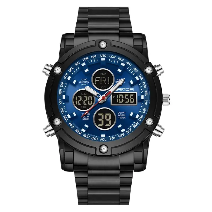 Montre-bracelet numérique classique pour homme SANDA