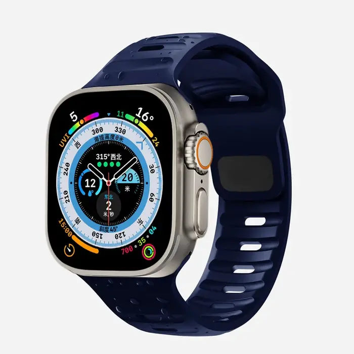 Bracelet pour Apple Watch, en Silicone souple, 49mm, 44mm, 45mm, 41mm, 40mm, 42mm, 38mm, iwatch séri