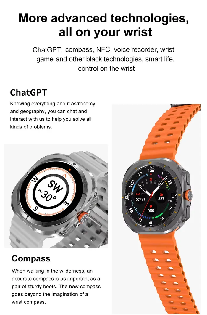 Montre intelligente DT7 ULTRA prenant en charge les appels Bluetooth