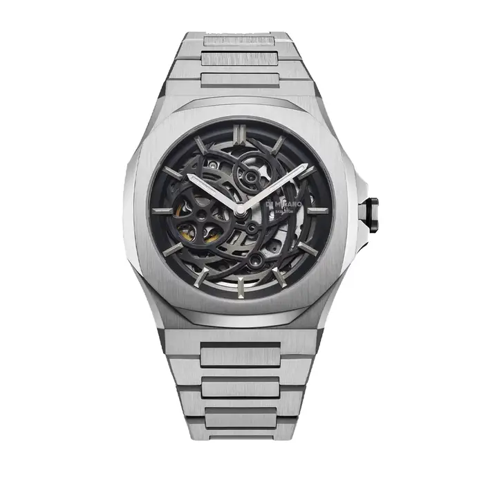 Montres automatiques squelette 40 mm de luxe, entièrement en acier inoxydable, grand boîtier, aiguil