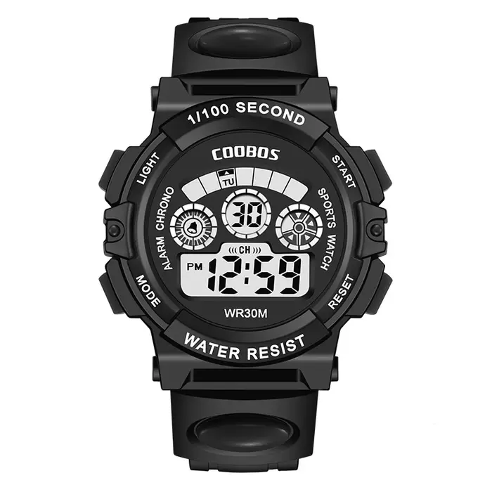 Montres de sport pour enfants COOBOS, montre numérique LED étanche pour enfants, multifonctionnelle, lumineuse, pour filles et garçons, Relogio Infantil