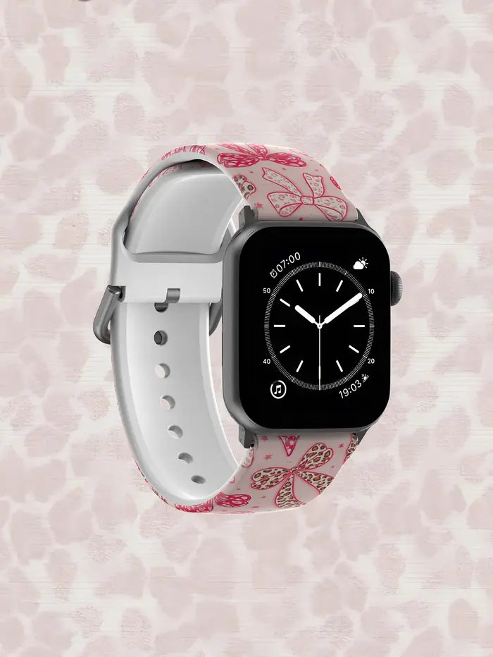 Joli nœud papillon rose Y2K pour bracelet Apple Watch 42mm 41mm 40mm 44mm 45-38mm