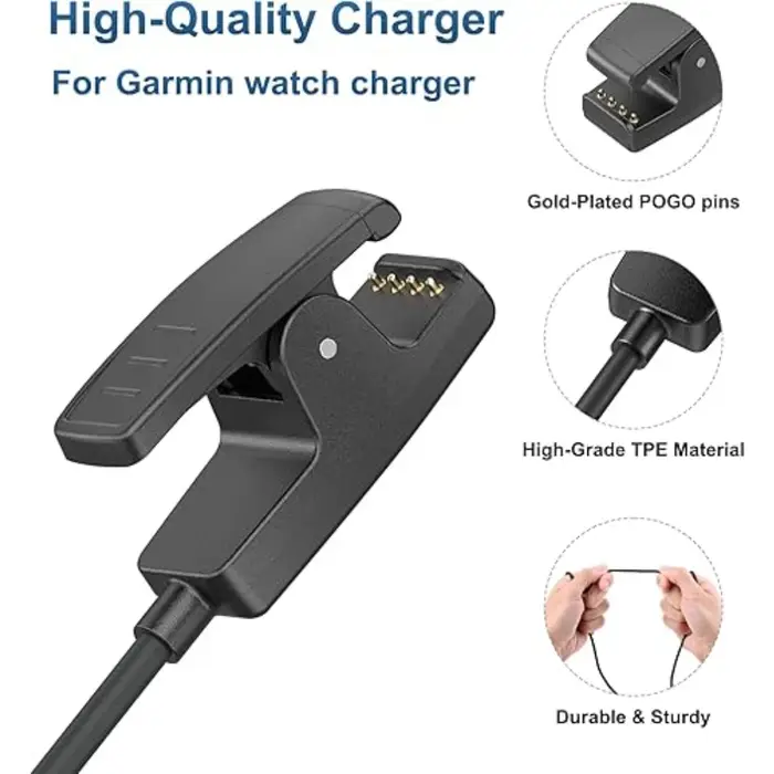 Chargeur de remplacement adapté pour Garmin Lily/Lily 2
