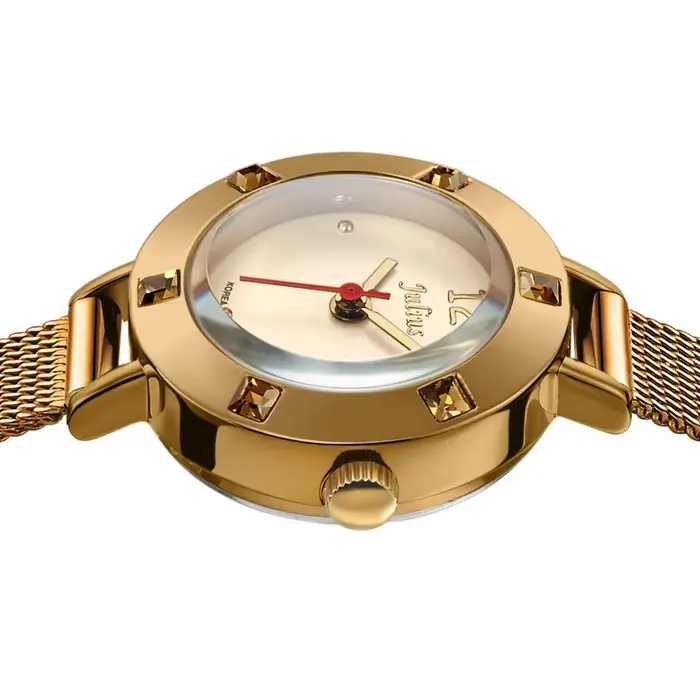 Petite montre pour femme Julius Lady strass scintillants japon Quartz heures de mode chaîne en acier Mini Bracelet horloge pour fille cadeau sans boîte