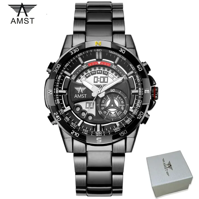 Montre-bracelet militaire à quartz pour homme