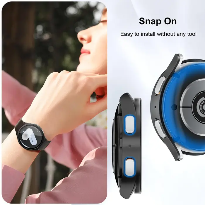Verre + PC étui pour samsung Galaxy montre 7 6 5 4 44mm 40mm accessoires tout autour Anti-chute pare-chocs couverture watch7 4 protecteur d'écran