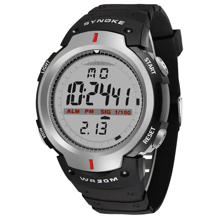 SYNOKE – Montre-bracelet de sport pour hommes, numérique, étanche à 30M, électronique, Style masculi