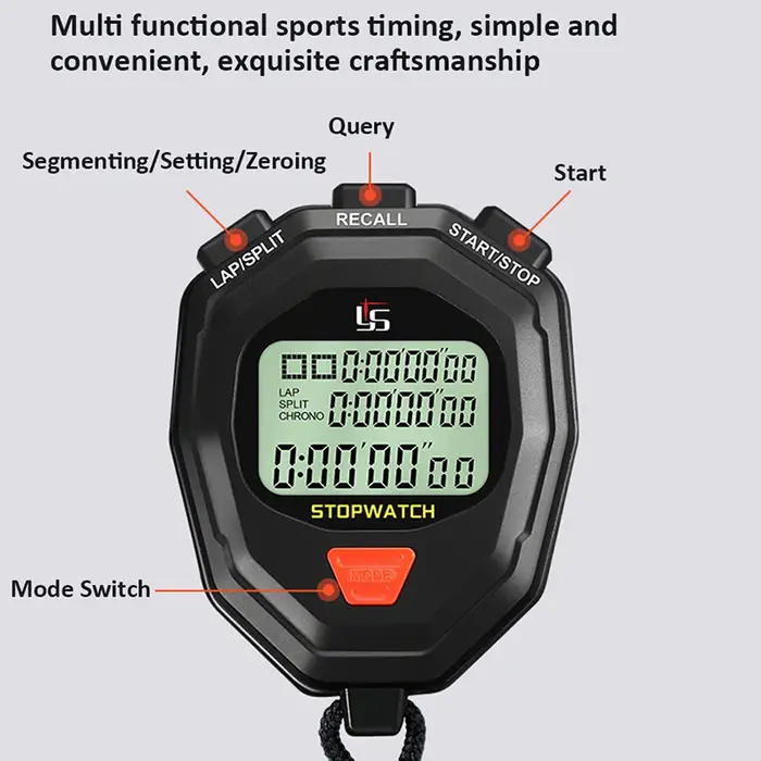 Chronomètre numérique électronique multifonction