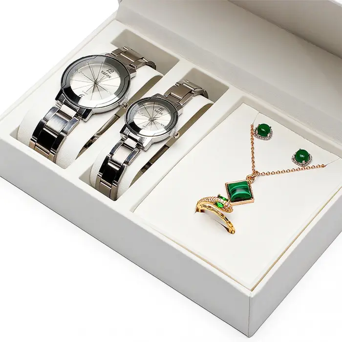 Boîte à montres de luxe en cuir PU
