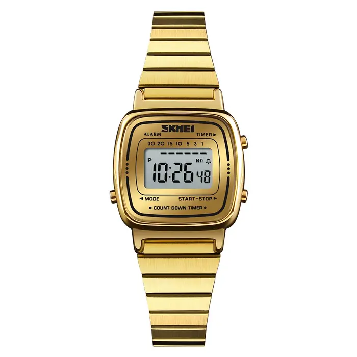 SKMEI – montre numérique dorée pour hommes et femmes