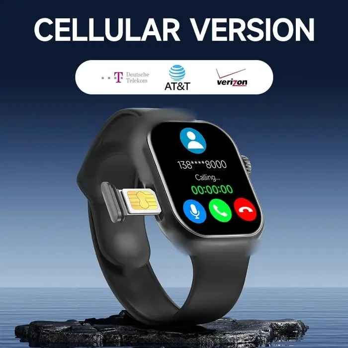 Nouvelle montre intelligente 4G carte SIM 2.06 ''écran AMOLED GPS WIFI 190 ° Caméra rotative appel vidéo Google Play Android Smartwatch