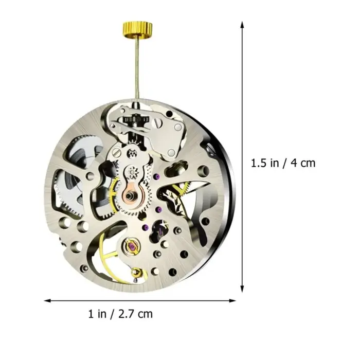 Mouvement de montre blanc, conception à 3 broches, 3 aiguilles, mouvement mécanique automatique, calendrier simple, mécanisme automatique