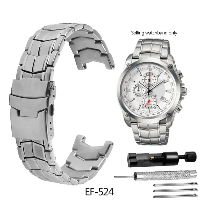 Pour Casio EF-550 Bracelet de montre en acier inoxydable pour hommes EDIFICE série 5051 EF-524D