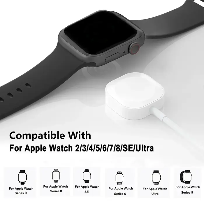 Chargeur sans fil magnétique USB Type C pour IWatch 9/8/7/6/5/SE