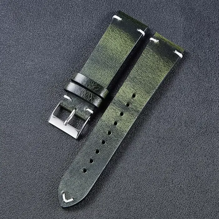 Bracelet de montre en cuir pour hommes, 18mm 20mm 22mm, pour Seiko pour Omega, étanche, Vintage, acc