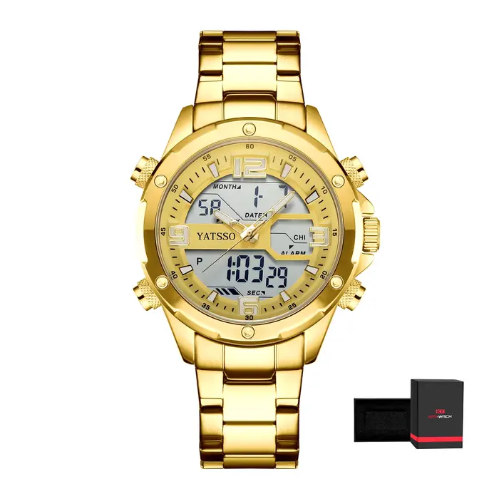 Montre Hybride pour Homme | Montre étanche 5ATM avec bracelet en acier