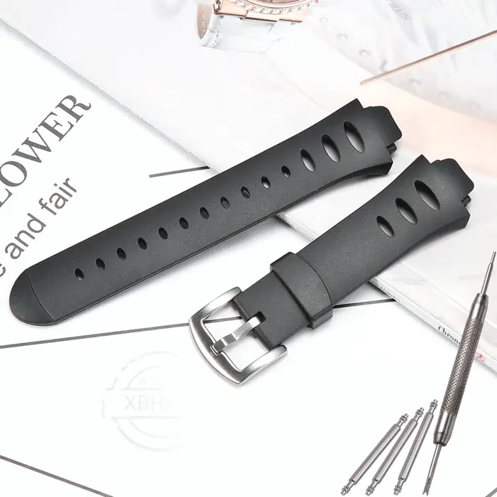 Bracelet de montre en caoutchouc pour Suunto Observer X6 HRM DEC19 P45