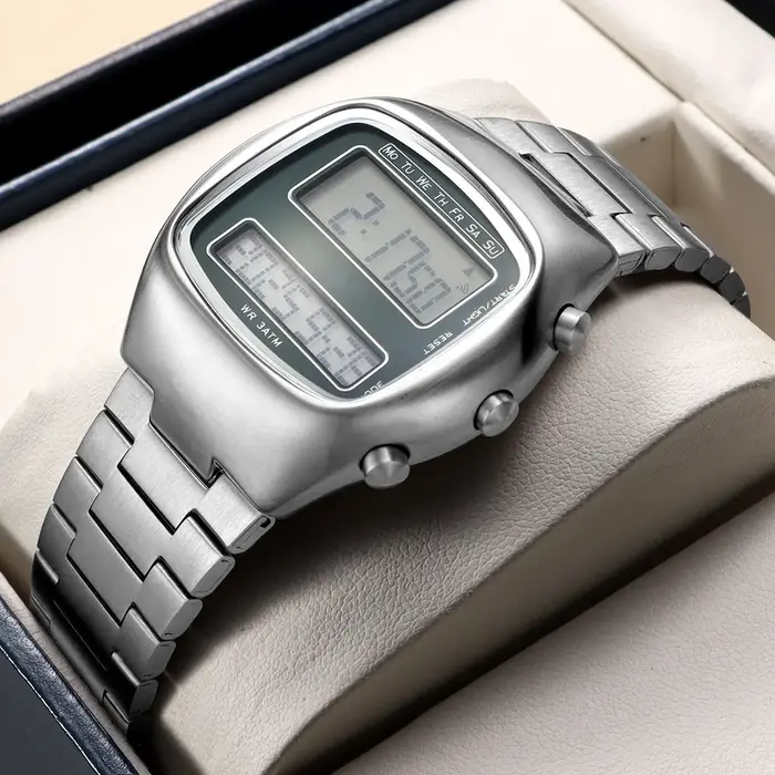 Montre-bracelet numérique rétro unisexe