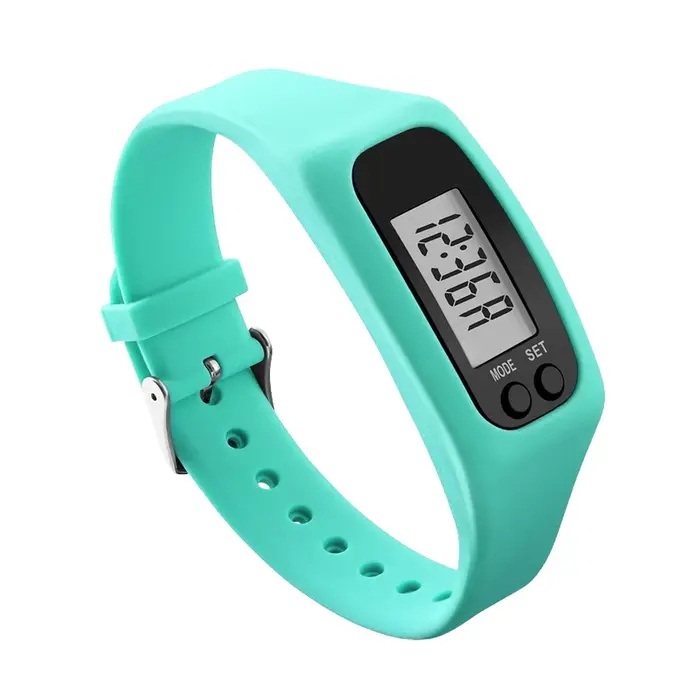 Bracelet podomètre LED, compteur de calories, affichage de l'heure 12/24H, compteur de pas, montre d