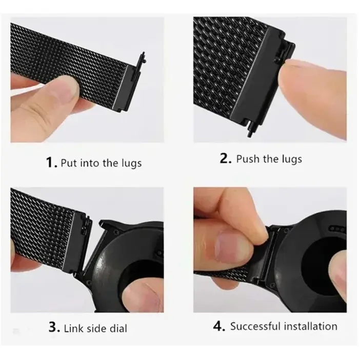 Bracelet magnétique en acier inoxydable pour Amazfit Bip Max